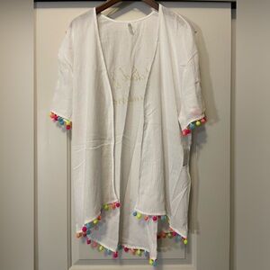 NWT David’s Bridal Coverup “Hitched & Sunkissed” Honeymoon Wear Swim Beach L/XL